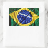 ブラジル国旗 長方形シール (バッグ)