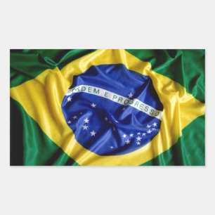 ブラジル国旗 長方形シール