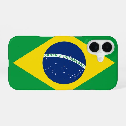 ブラジル国旗 iPhone 16ケース (裏面横)