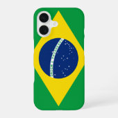 ブラジル国旗 iPhone 16ケース (裏面)