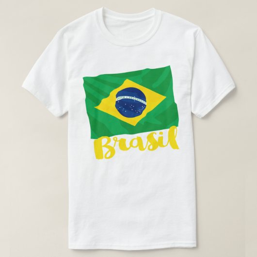 ブラジル国旗 Tシャツ (デザイン正面)