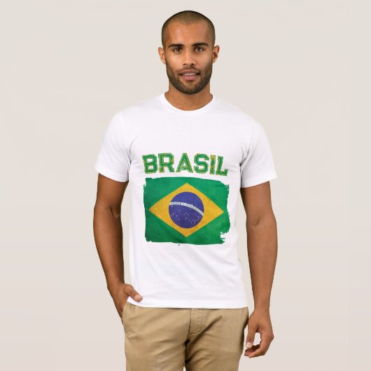 ブラジル国旗 Tシャツ (正面フル)