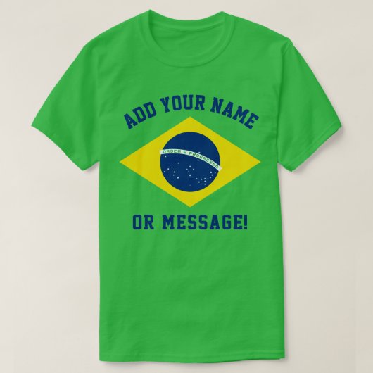 ブラジル国旗 Tシャツ (デザイン正面)