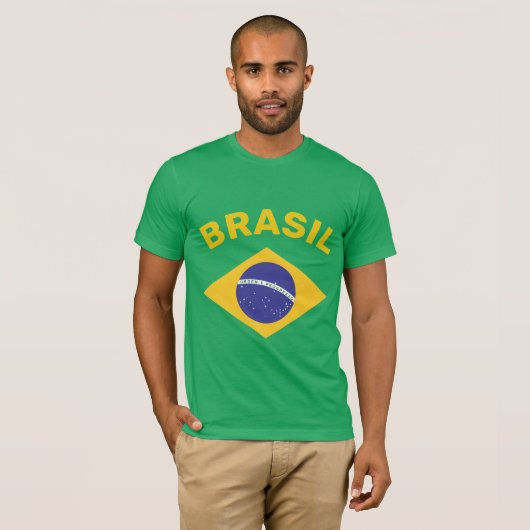 ブラジル国旗 Tシャツ (正面フル)
