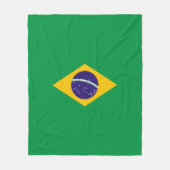 ブラジル国旗Bandeira do Brasil medium フリースブランケット (正面)