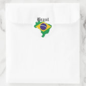 ブラジル国旗Tシャツ等 ラウンドシール (バッグ)