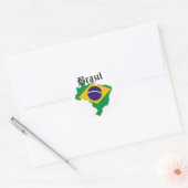 ブラジル国旗Tシャツ等 ラウンドシール (封筒)