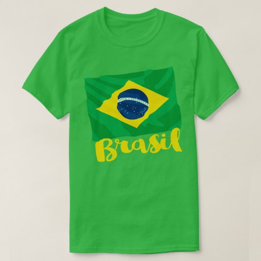 ブラジル国旗Tシャツ Tシャツ (デザイン正面)