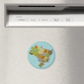 ブラジル地図冷蔵庫用マグネット マグネット (インサイチュ (食洗機))