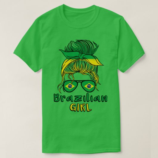 ブラジル女子サッカーワールドカップブラジル国旗ブラス Tシャツ (デザイン正面)