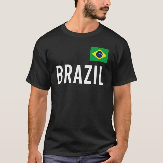 ブラジル女性男性子供ブラジル国旗のお土産 Tシャツ (正面)
