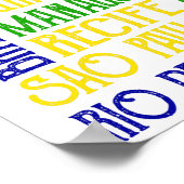 ブラジル市名ブラジル国旗のポスター ポスター (角)