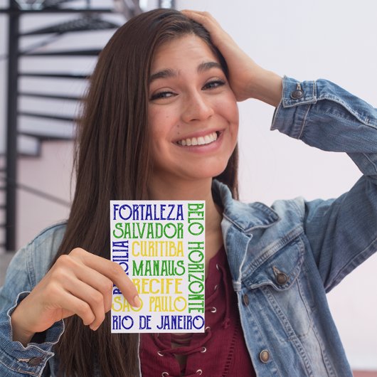 ブラジル市名ブラジル国旗の招待状カード 招待状