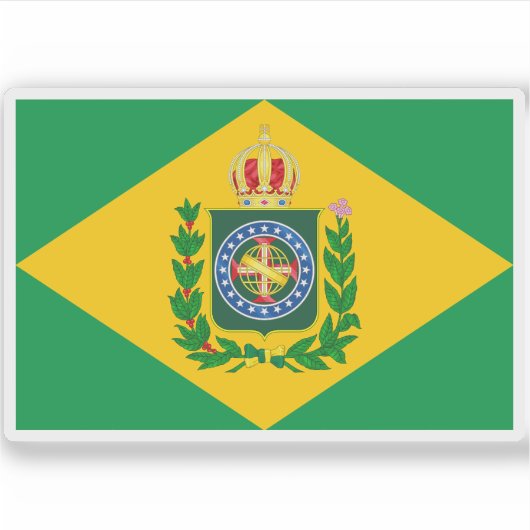 ブラジル帝国国旗（1853年～1889年） シール (正面)