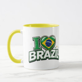 ブラジル愛を叫ぶサッカーファンマグカップ | ブラジル人 マグカップ