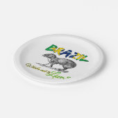 ブラジル愛ブラジル – 愛国的な贈り物 ペーパープレート (アングル)