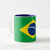 ブラジル愛国国旗 ツートーンマグカップ (正面左)