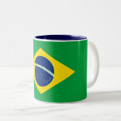 ブラジル愛国国旗 ツートーンマグカップ (正面右)