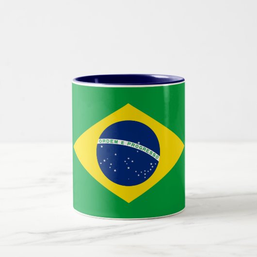 ブラジル愛国国旗 ツートーンマグカップ (中央)