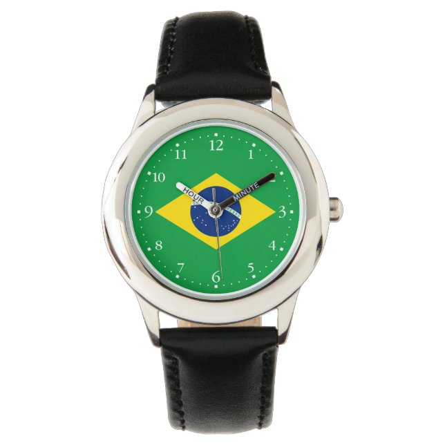 ブラジル愛国国旗 腕時計 (正面)