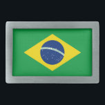 ブラジル愛国国旗 長方形ベルトバックル<br><div class="desc">ブラジル国旗。</div>