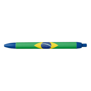 ブラジル愛国国旗 青ボールペン
