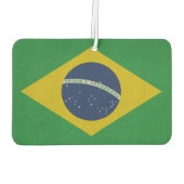 ブラジル抽象芸術グランジ国旗のイラストレーション カーエアーフレッシュナー (裏面)