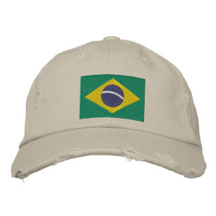 ブラジル文字国パーソナライズされた旗 刺繍入りキャップ
