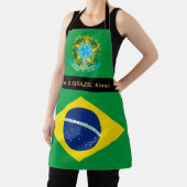 ブラジル料理、ブラジル国旗のシェフキッチン エプロン (インサイチュ)