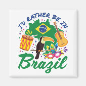 ブラジル旅行のお土産に行きたい マグネット (正面)