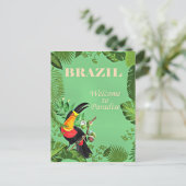 ブラジル旅行のポスター、トゥーカン、 ポストカード (スタンド正面)