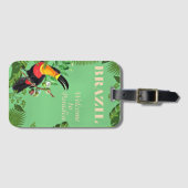 ブラジル旅行のポスター、トゥーカン、 ラゲッジタグ (正面横)