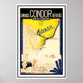 ブラジル旅行ブラジル～ヴィンテージ ポスター