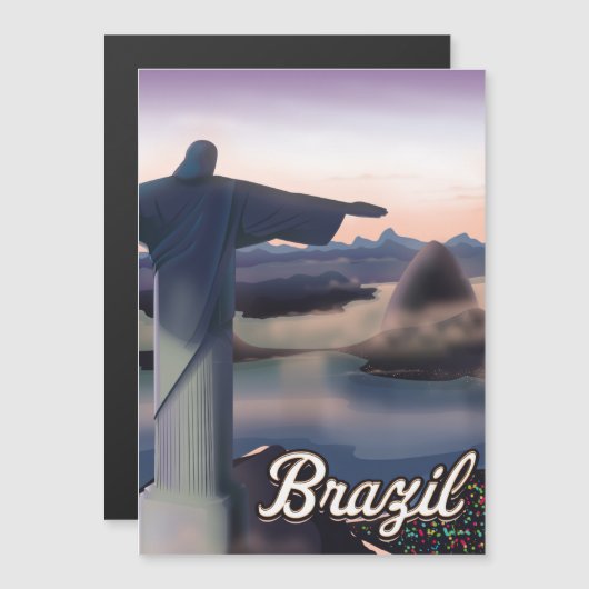 ブラジル旅行ポスターアートプリント。 (正面/裏面)