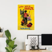 ブラジル旅行ポスター Varig航空アート リオデジャネイロ ポスター (ホームオフィス)