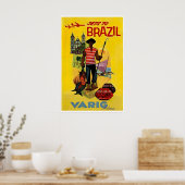 ブラジル旅行ポスター Varig航空アート リオデジャネイロ ポスター (キッチン)
