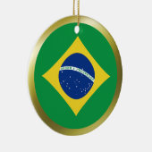 ブラジル旗のオーナメント セラミックオーナメント (右)