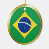 ブラジル旗のオーナメント セラミックオーナメント (左)