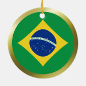 ブラジル旗のオーナメント セラミックオーナメント (裏面)