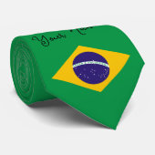 ブラジル旗 オーダーメイド ネクタイ (ロール)