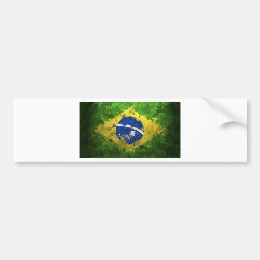 ブラジル旗 バンパーステッカー (正面)