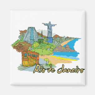 ブラジル有名都市、リオデジャネイロ マグネット