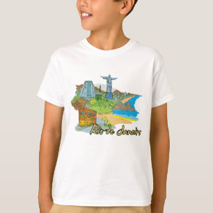 ブラジル有名都市、リオデジャネイロ Tシャツ