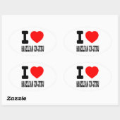 ブラジル柔術が大好き 楕円形シール (シート)