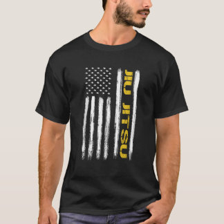 ブラジル柔術アメリカ国旗USスポーツギフト Tシャツ
