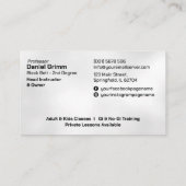 ブラジル柔術インストラクター 名刺 (裏面)