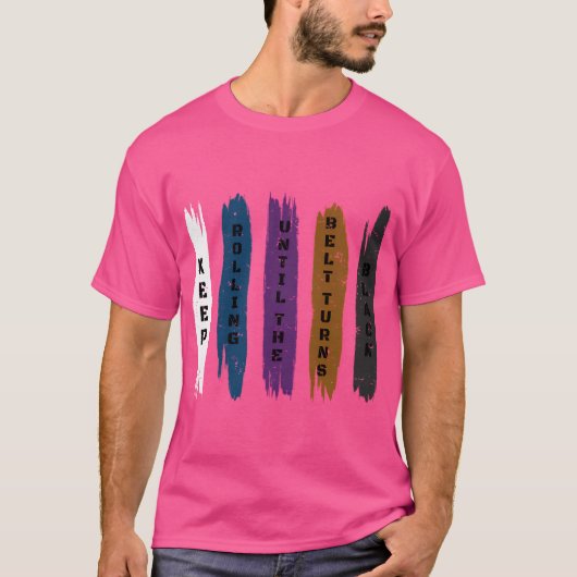 ブラジル柔術ギフト保転がズ黒帯 Tシャツ (正面)