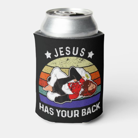 ブラジル柔術ジャスシャツイエスシャツイエス様よ 缶クーラー (缶裏面)