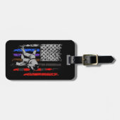 ブラジル柔術スター&ストライプランクBJJ国旗 ラゲッジタグ (正面横)