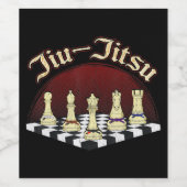 ブラジル柔術チェスブラックベルト ワインラベル (シングルラベル)